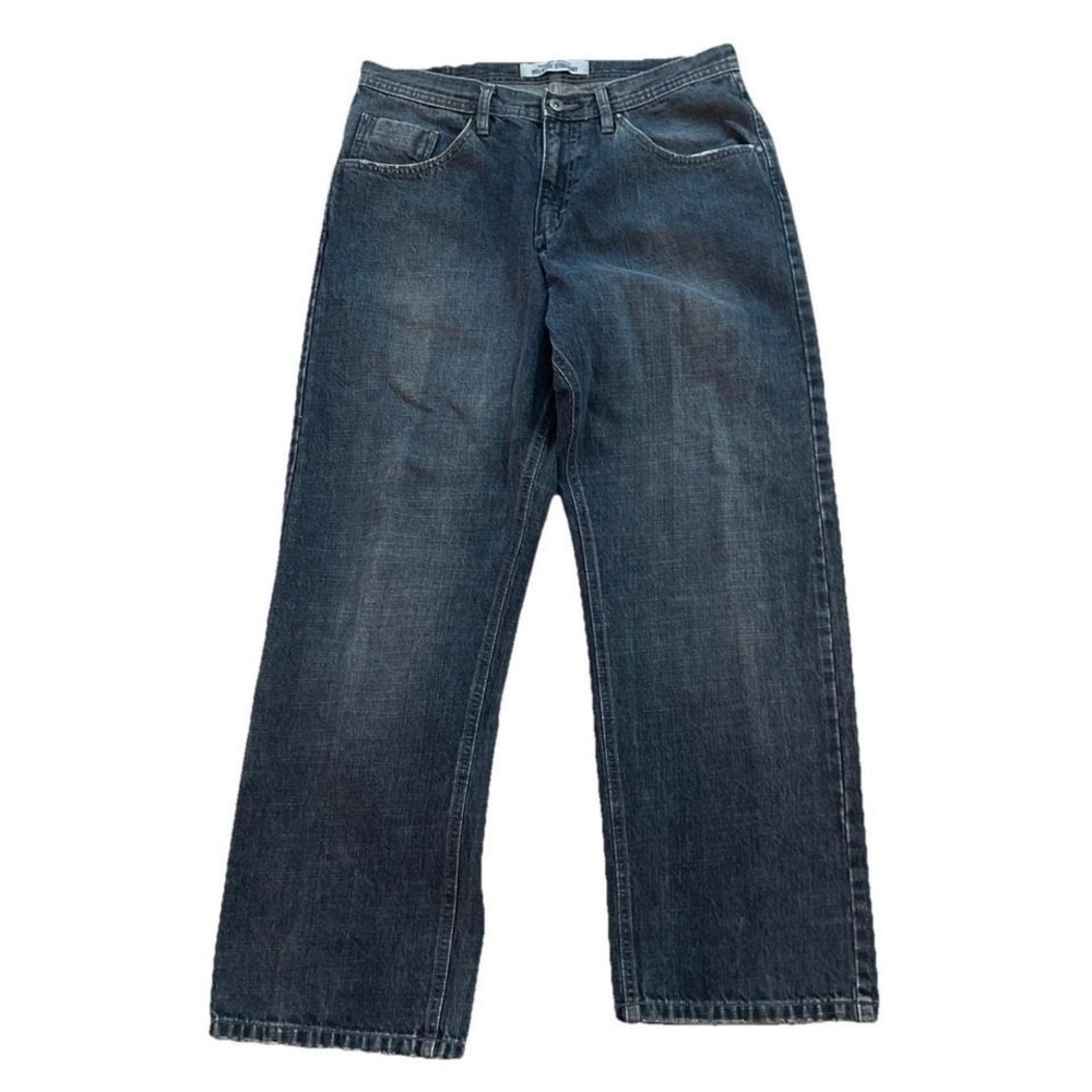 Wrangler Denim Jeans Men's 33x30 Relaxed Fit Straight Leg Blue Dark Wash